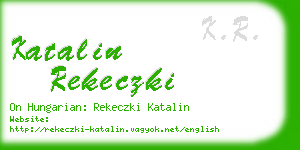 katalin rekeczki business card